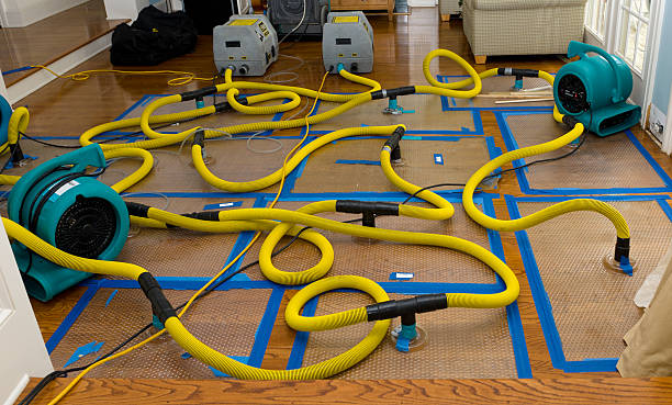 Water damage restoration process in Collinsville, TX